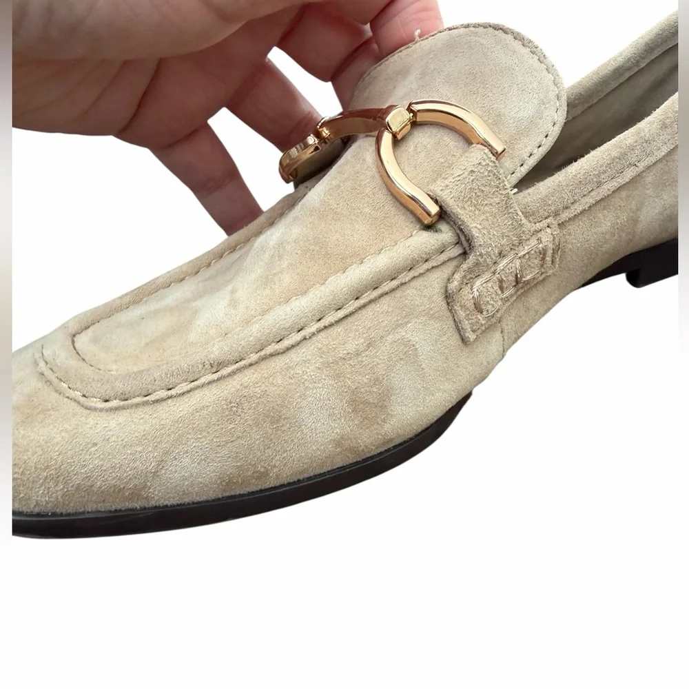 Steve Madden‎ Tan Loafers with Gold Accent